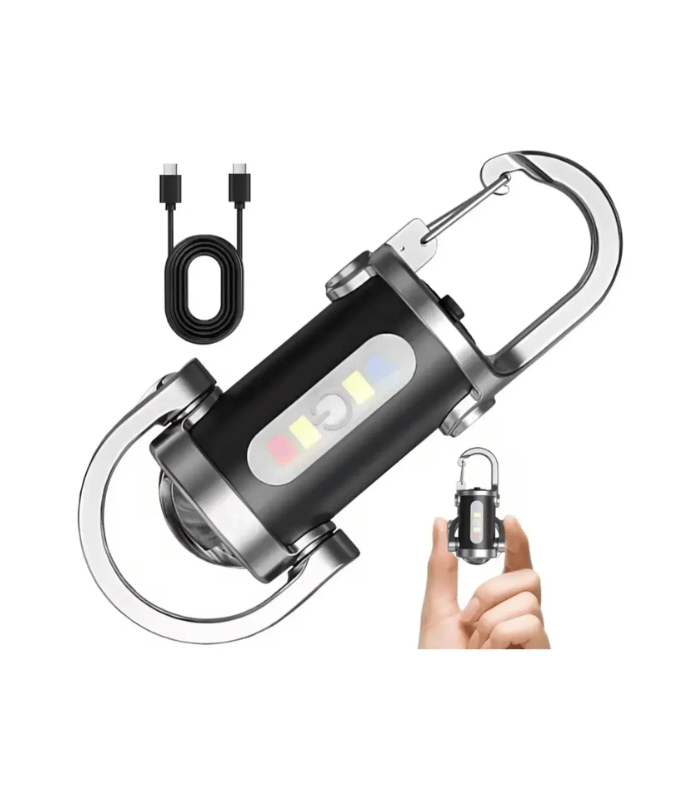 Linterna Llavero Recargable Led Usb Miniclip Potente Baliza